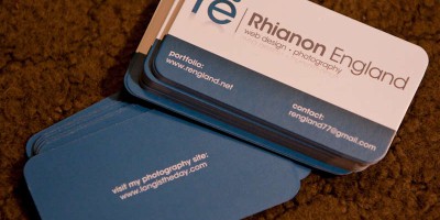 Rhianon England Business Cards